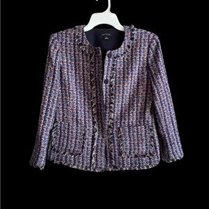 Ann Taylor Multicolor Tweed Blazer